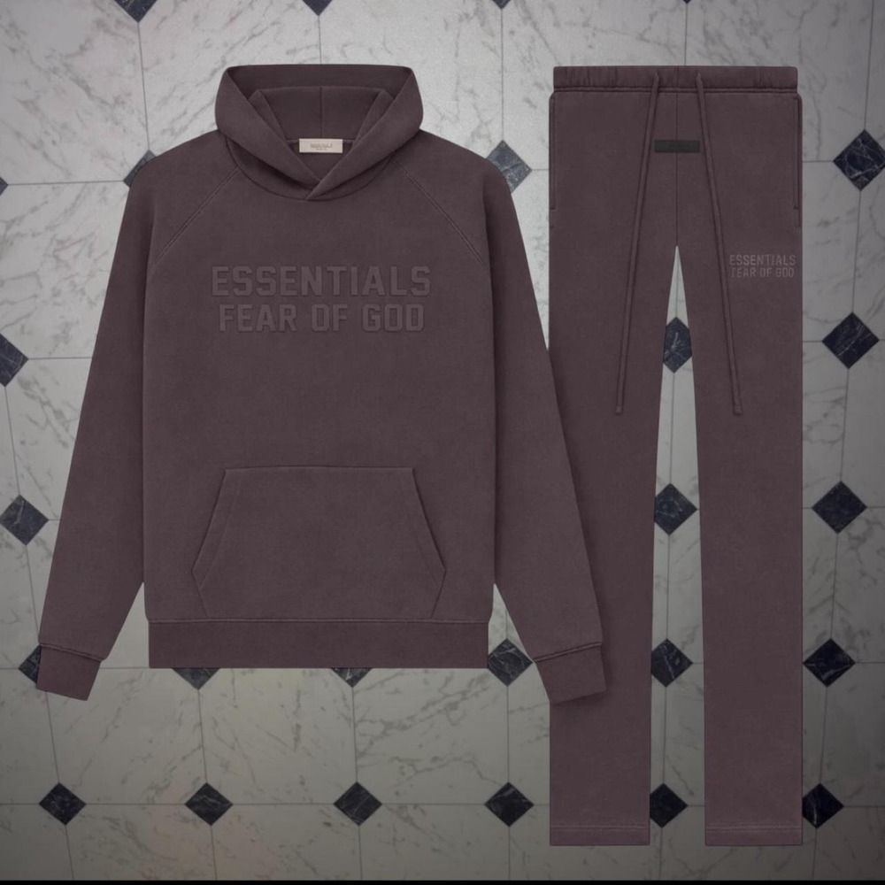 Essentials Fear of God Plum Hoodie Sweatpants Bundle NWT SIZE XXL